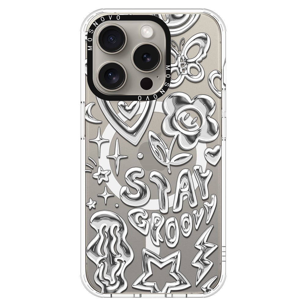 Silver Chrome Art (Flat Print) Phone Case - iPhone 15 Pro Case