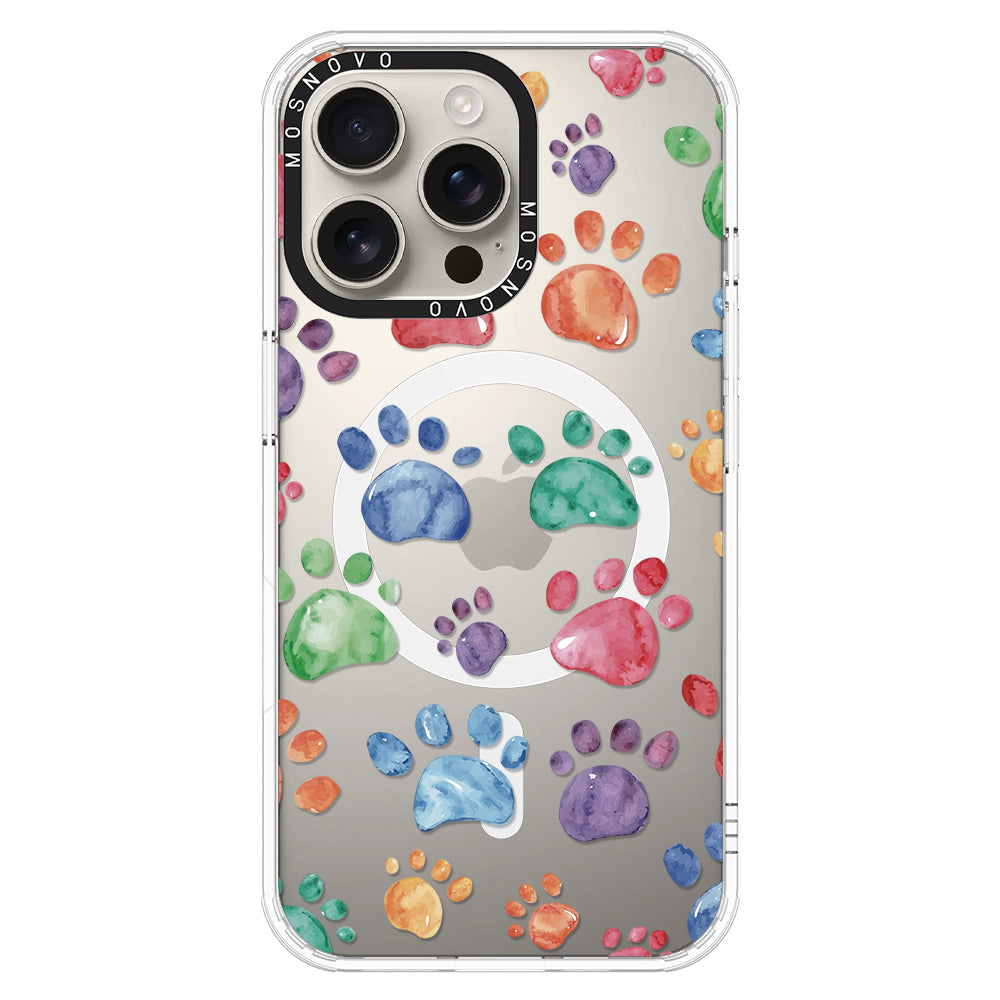 Colorful Paw Phone Case - iPhone 16 Pro Max Case - MOSNOVO