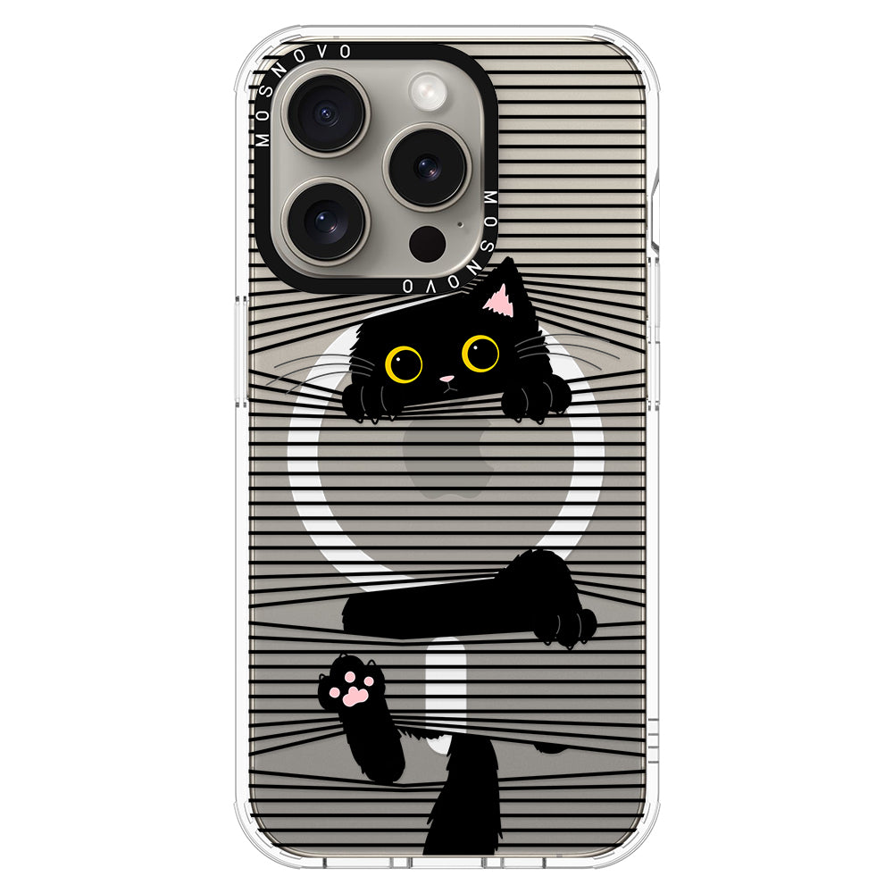 Hidden Black Cat Phone Case - iPhone 15 Pro Case