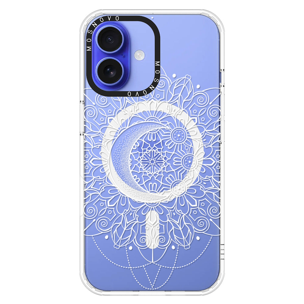 Celestial Moon Mandala Phone Case - iPhone 16 Plus Case - MOSNOVO