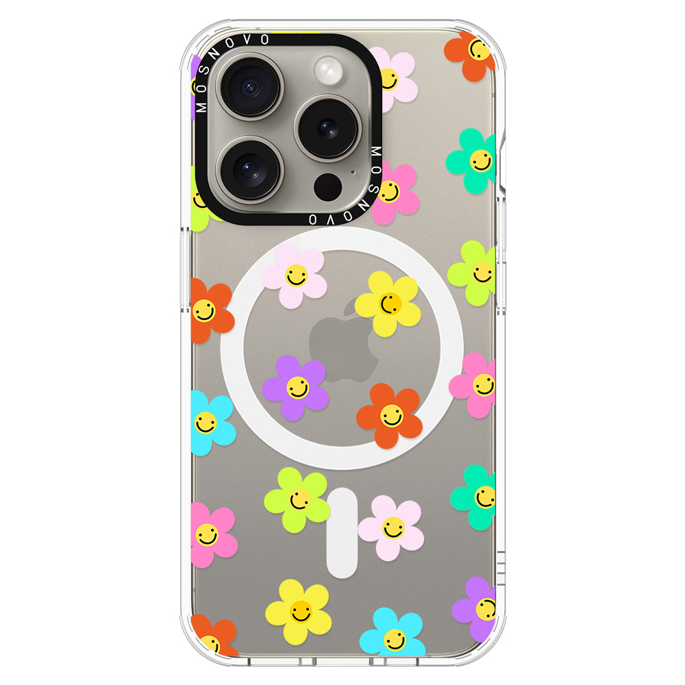 Smile Floral Phone Case - iPhone 15 Pro Case