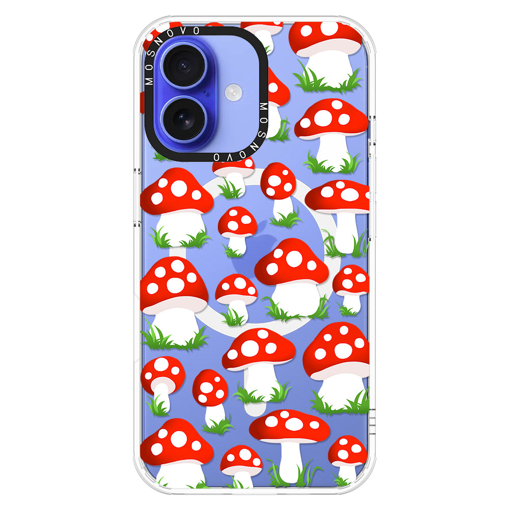 Cute Mushroom Phone Case - iPhone 16 Plus Case - MOSNOVO