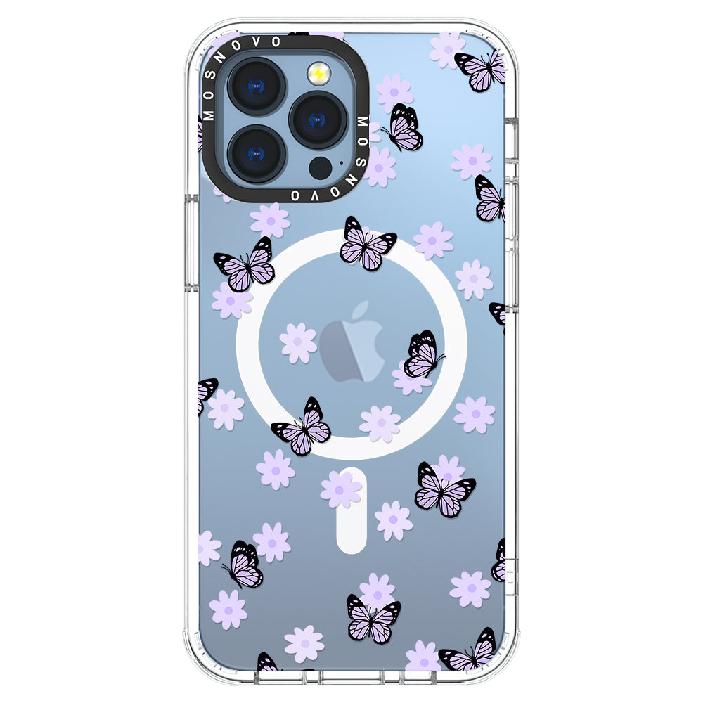 Lilac Butterfly Phone Case - iPhone 13 Pro Max Case