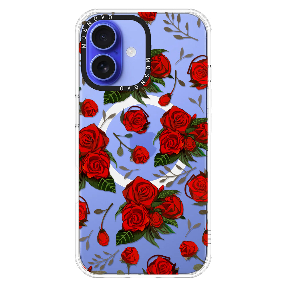 Simply Red Roses Phone Case - iPhone 16 Plus Case - MOSNOVO