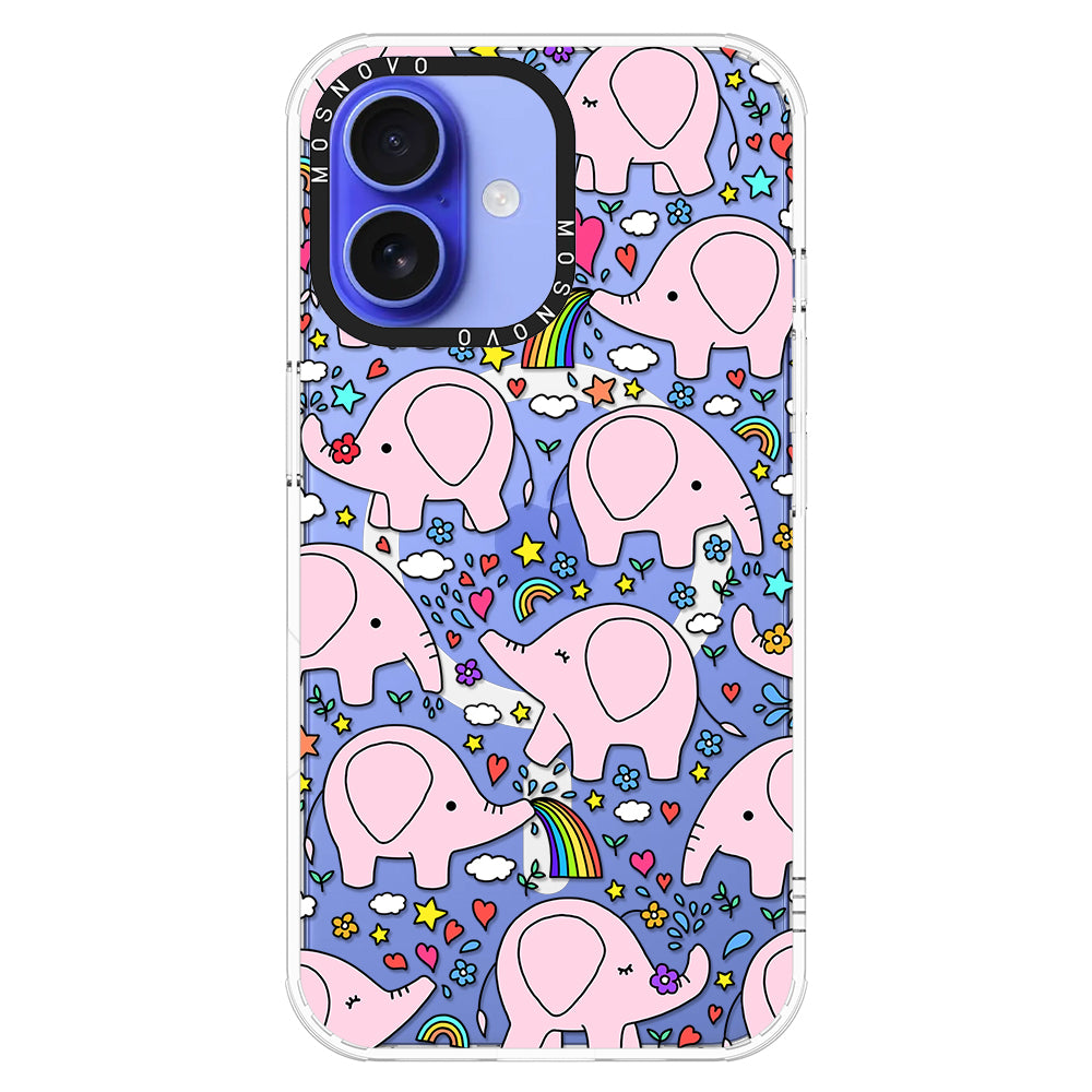 Pink Elephant Phone Case - iPhone 16 Case - MOSNOVO