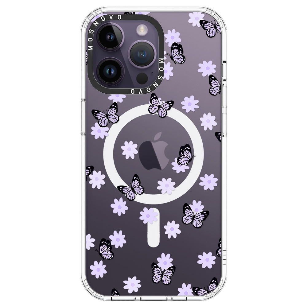 Lilac Butterfly Phone Case - iPhone 14 Pro Max Case