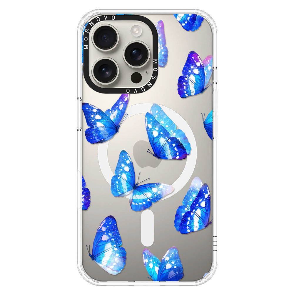 Stunning Blue Butterflies Phone Case - iPhone 16 Pro Max Case - MOSNOVO