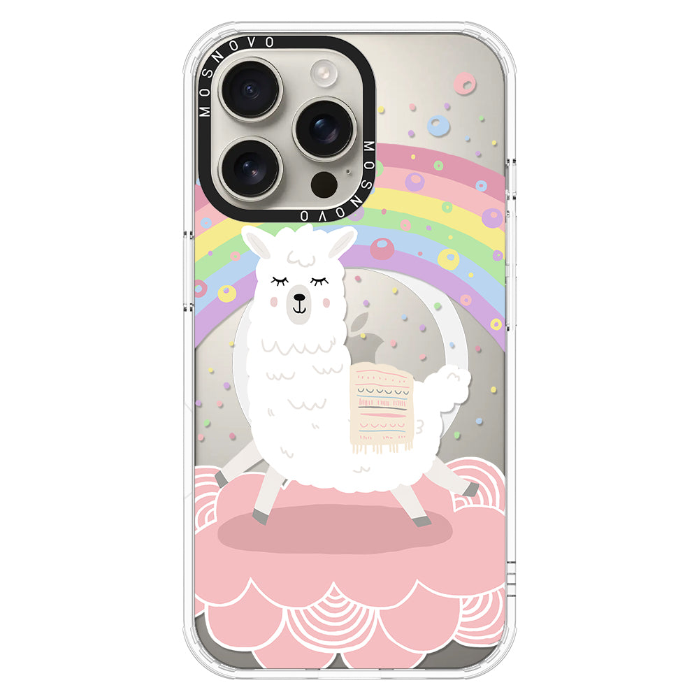 Rainbow Alpaca Phone Case - iPhone 16 Pro Max Case - MOSNOVO