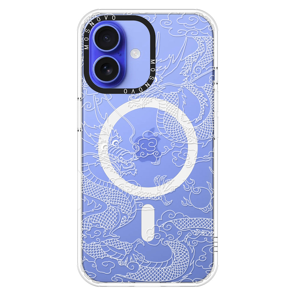 White Dragon Phone Case - iPhone 16 Plus Case - MOSNOVO