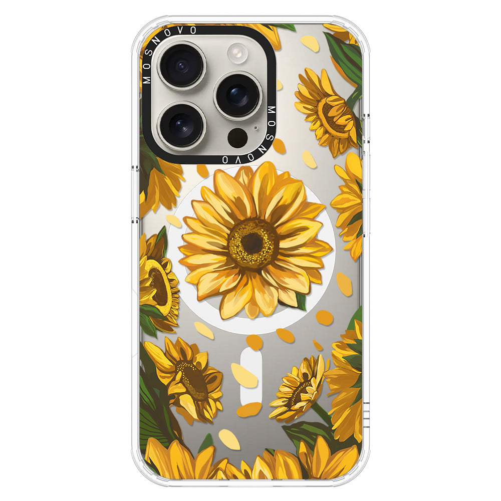 Sunflower Garden Phone Case - iPhone 16 Pro Case - MOSNOVO