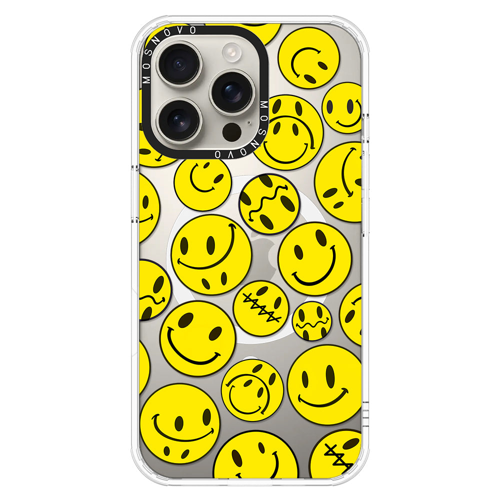 Smiley Face Phone Case - iPhone 16 Pro Max Case - MOSNOVO