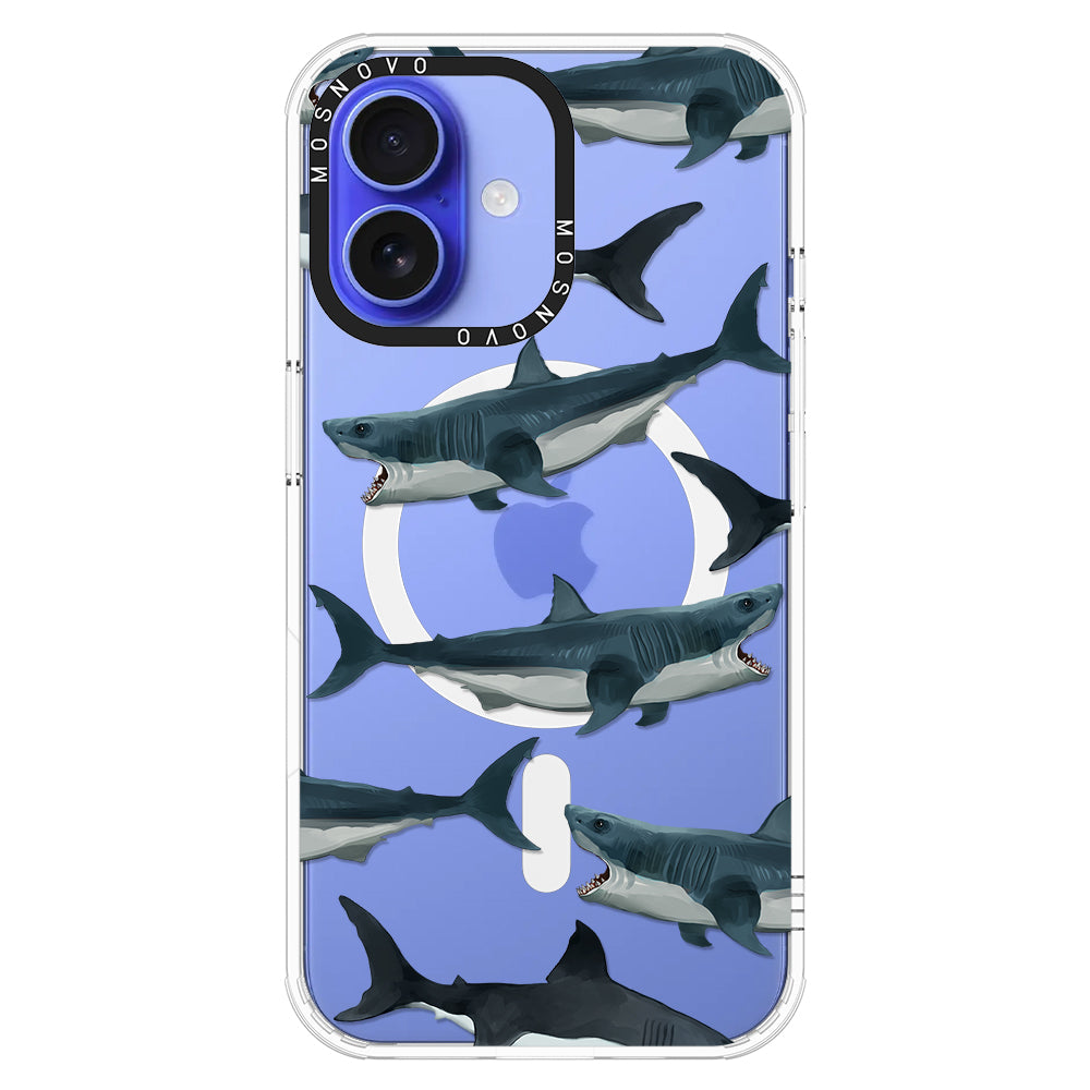 White Shark Phone Case - iPhone 16 Case - MOSNOVO