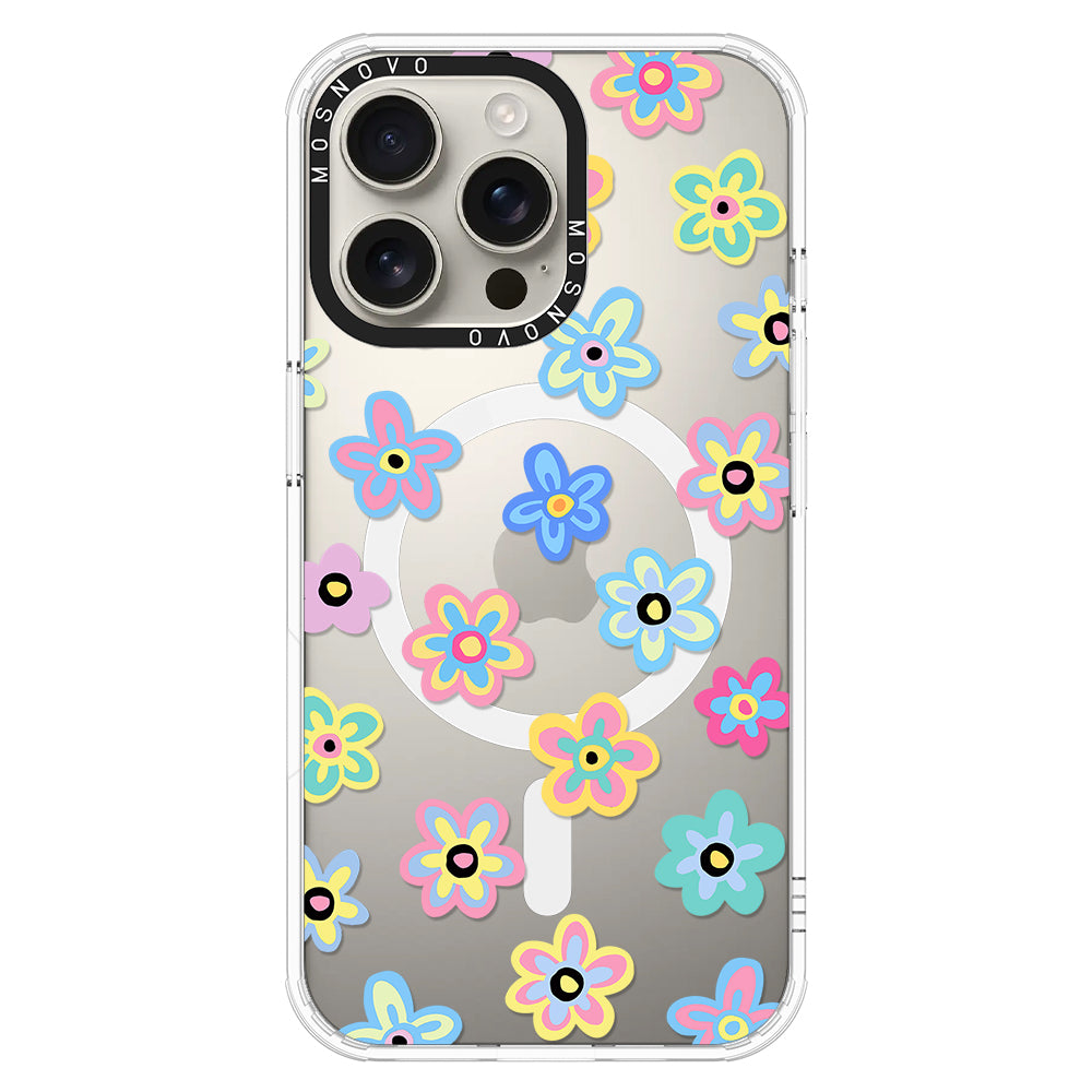 Groovy Flower Phone Case - iPhone 16 Pro Max Case - MOSNOVO