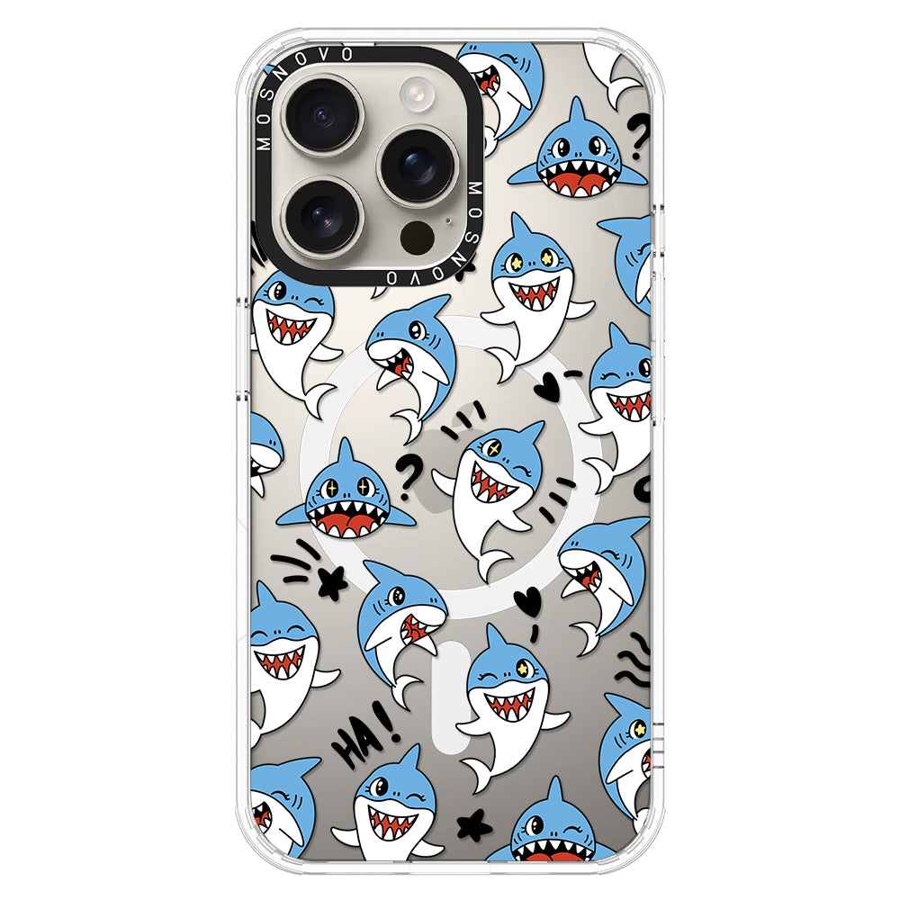 Cute Sharks Phone Case - iPhone 16 Pro Max Case