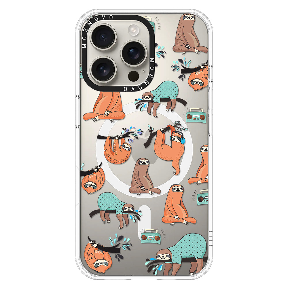 Musical Sloth Phone Case - iPhone 16 Pro Max Case - MOSNOVO