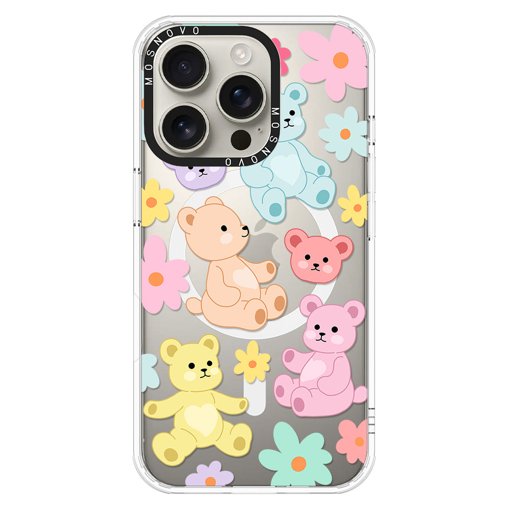 Cute Teddy Bear Phone Case - iPhone 16 Pro Case - MOSNOVO