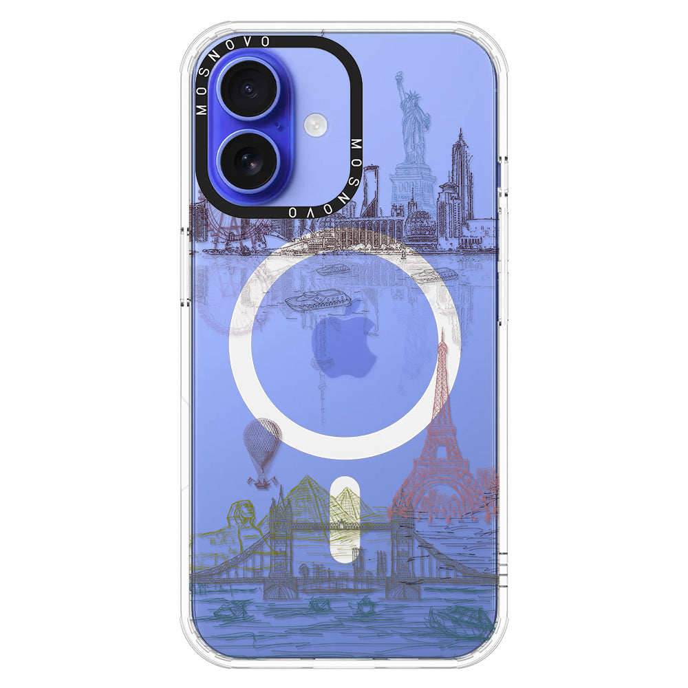 The World City Phone Case - iPhone 16 Plus Case - MOSNOVO