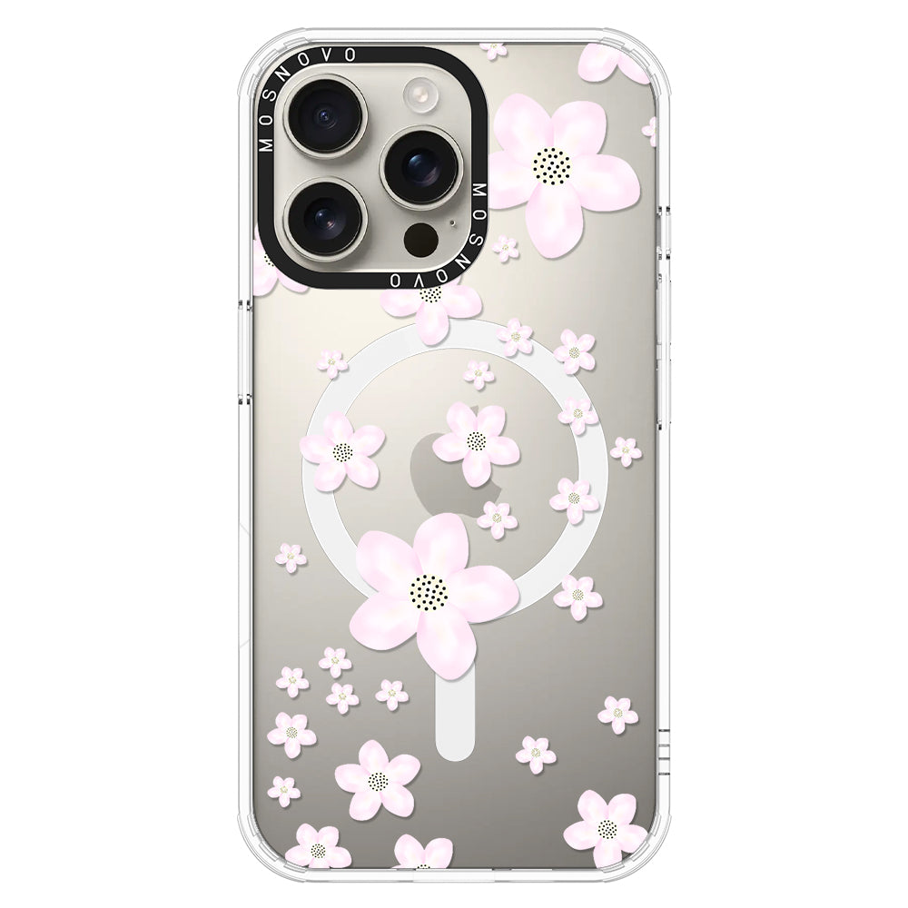 Pink Cherry Blossom Phone Case - iPhone 16 Pro Max Case - MOSNOVO