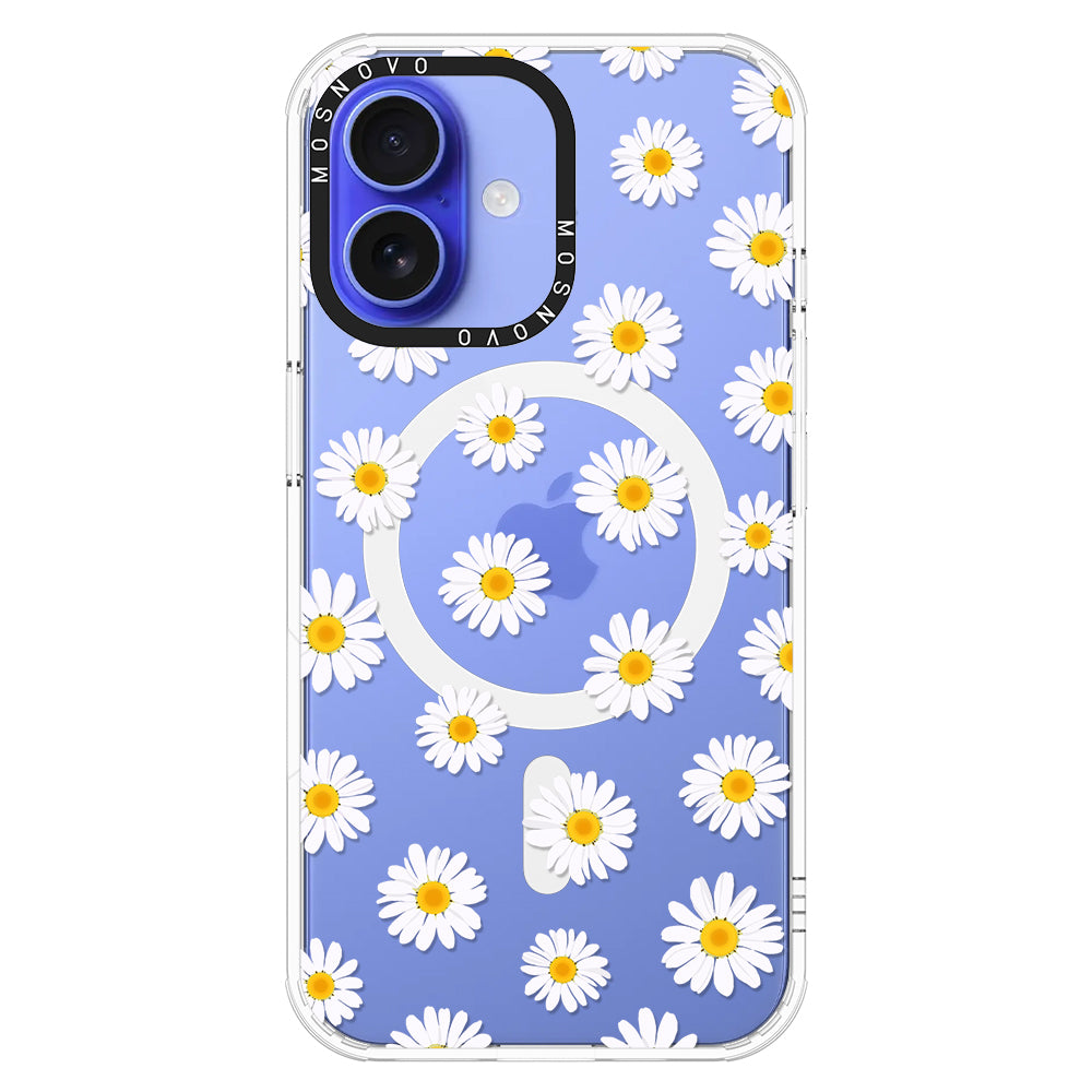 White Daisy Phone Case - iPhone 16 Case - MOSNOVO