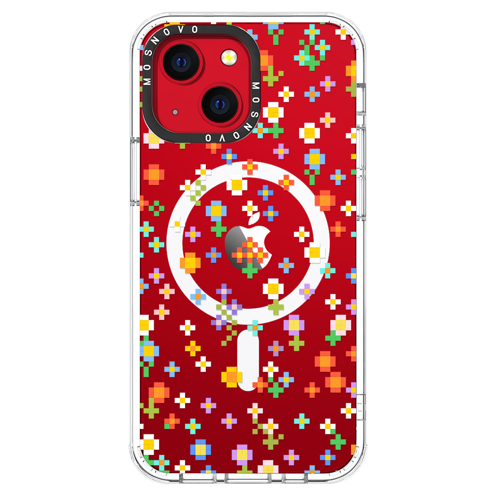 Pixel-Floral Phone Case - iPhone 13 Case