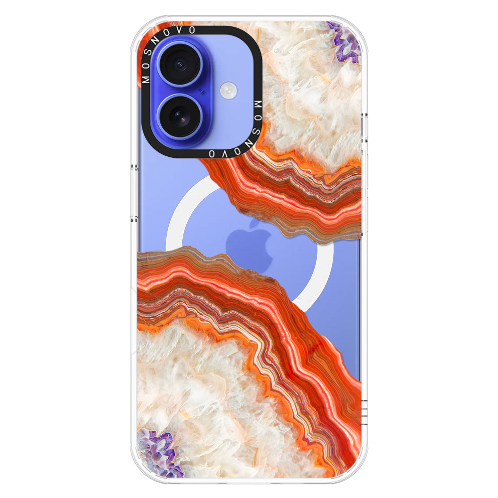 Agate Red Phone Case - iPhone 16 Plus Case - MOSNOVO