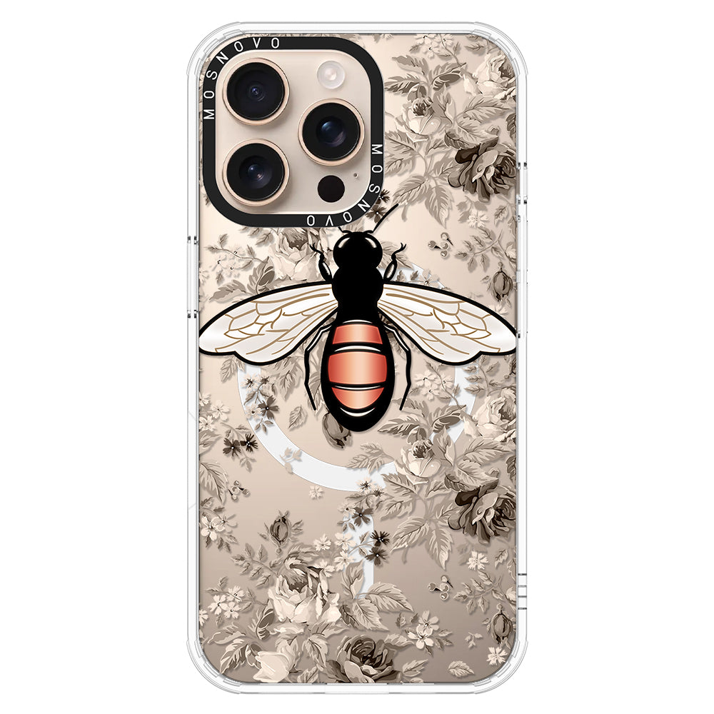 Vintage Bee Phone Case - iPhone 16 Pro Max Case - MOSNOVO