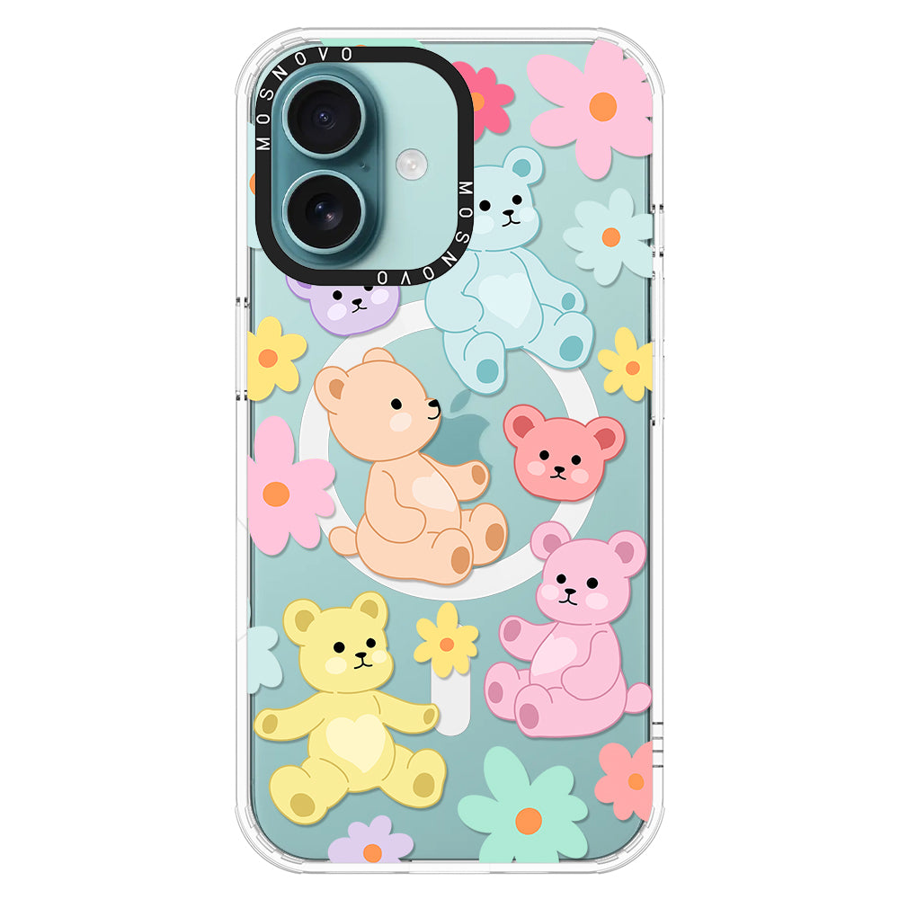 Cute Teddy Bear Phone Case - iPhone 16 Plus Case - MOSNOVO