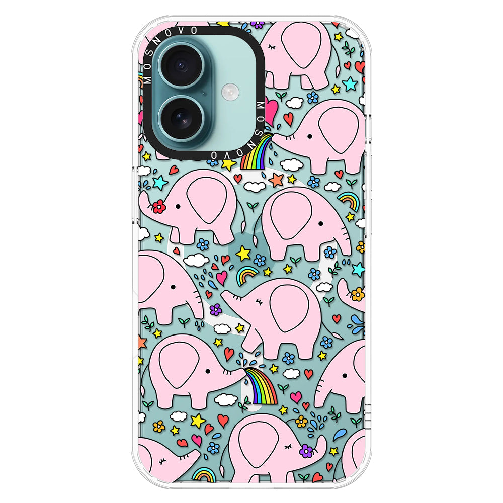 Pink Elephant Phone Case - iPhone 16 Case - MOSNOVO