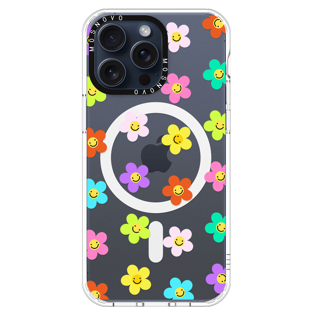 Smile Floral Phone Case - iPhone 15 Pro Max Case