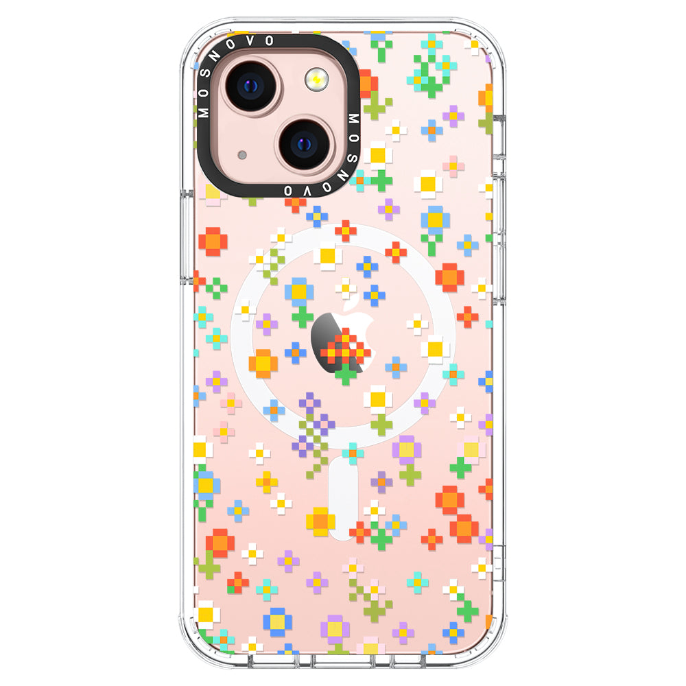 Pixel-Floral Phone Case - iPhone 13 Case