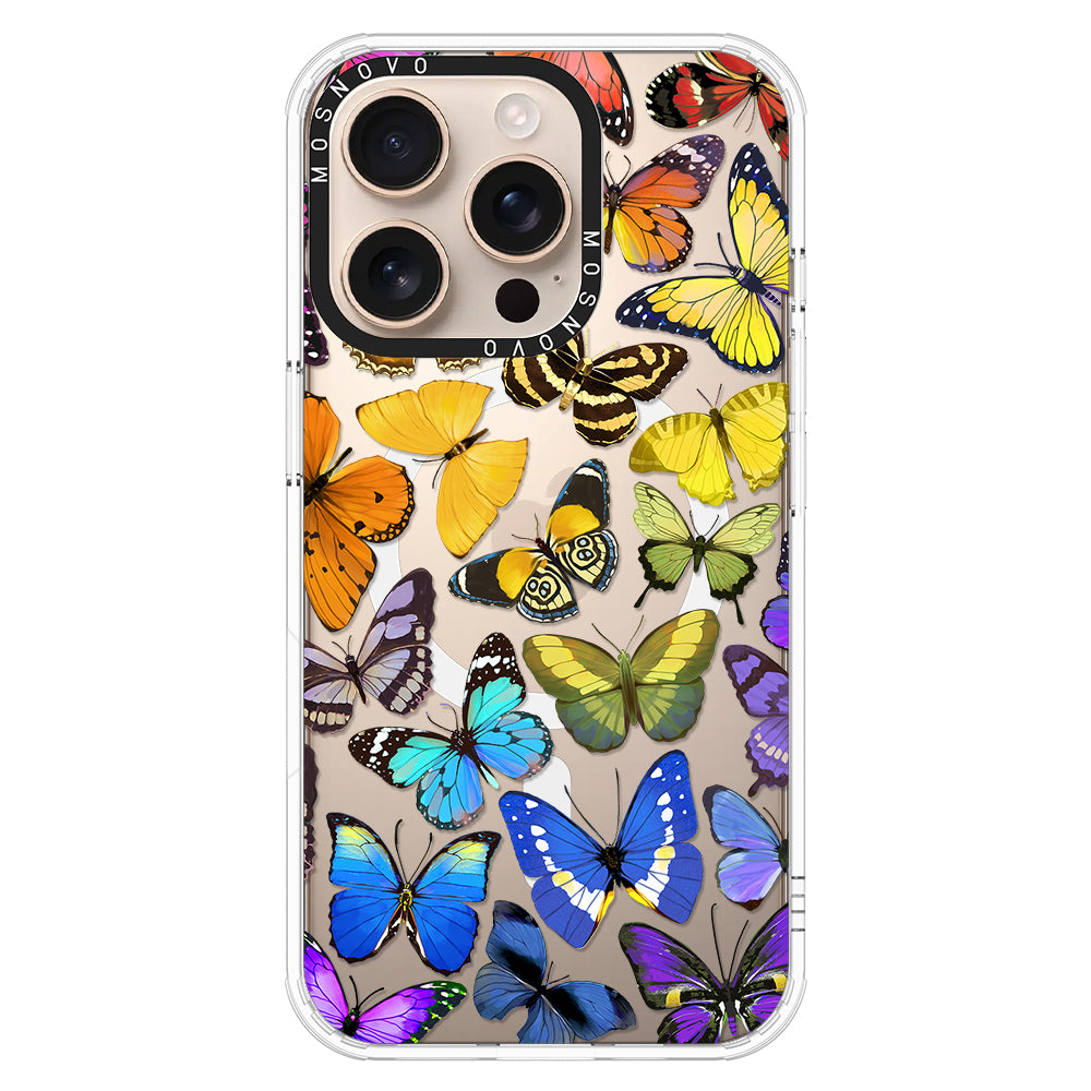 Rainbow Butterfly Phone Case - iPhone 16 Pro Case - MOSNOVO