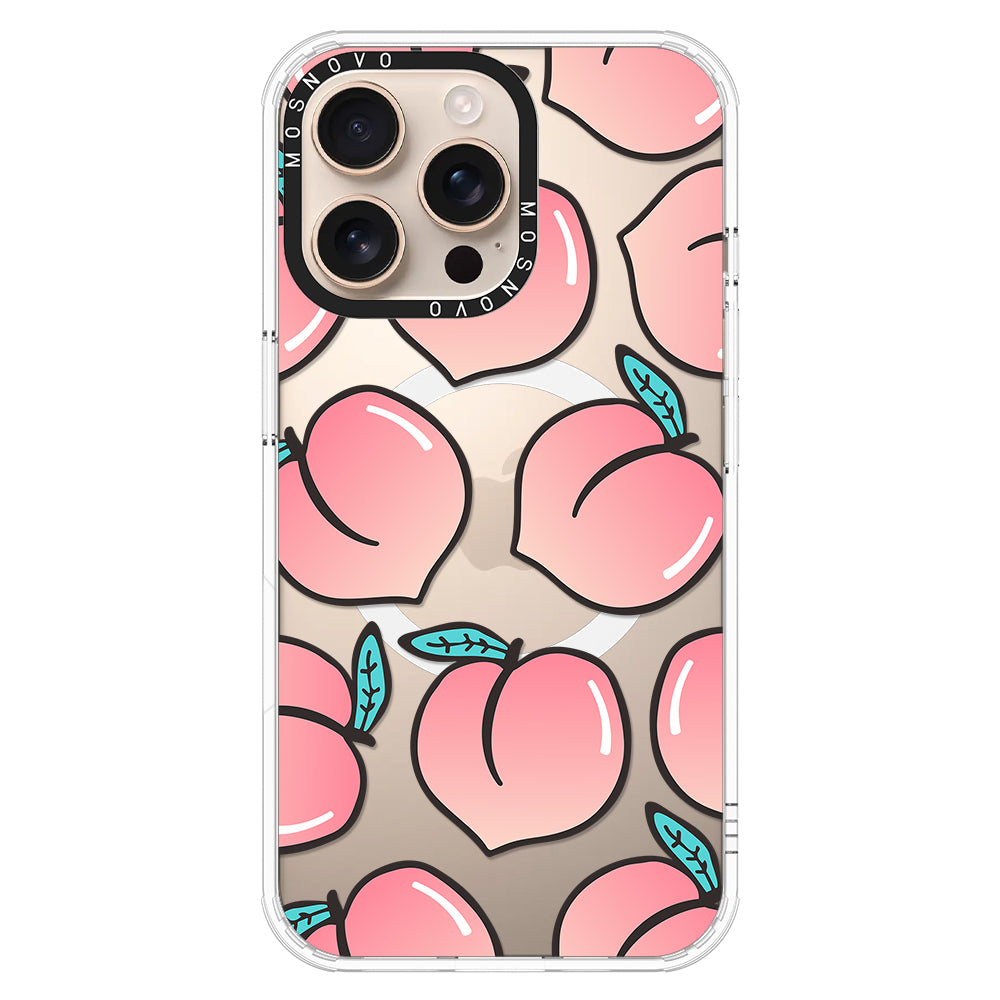 Cute Peach Phone Case - iPhone 16 Pro Max Case - MOSNOVO