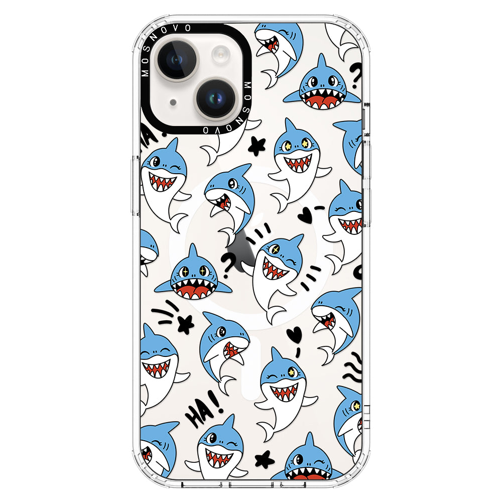 Cute Sharks Phone Case - iPhone 14 Plus Case