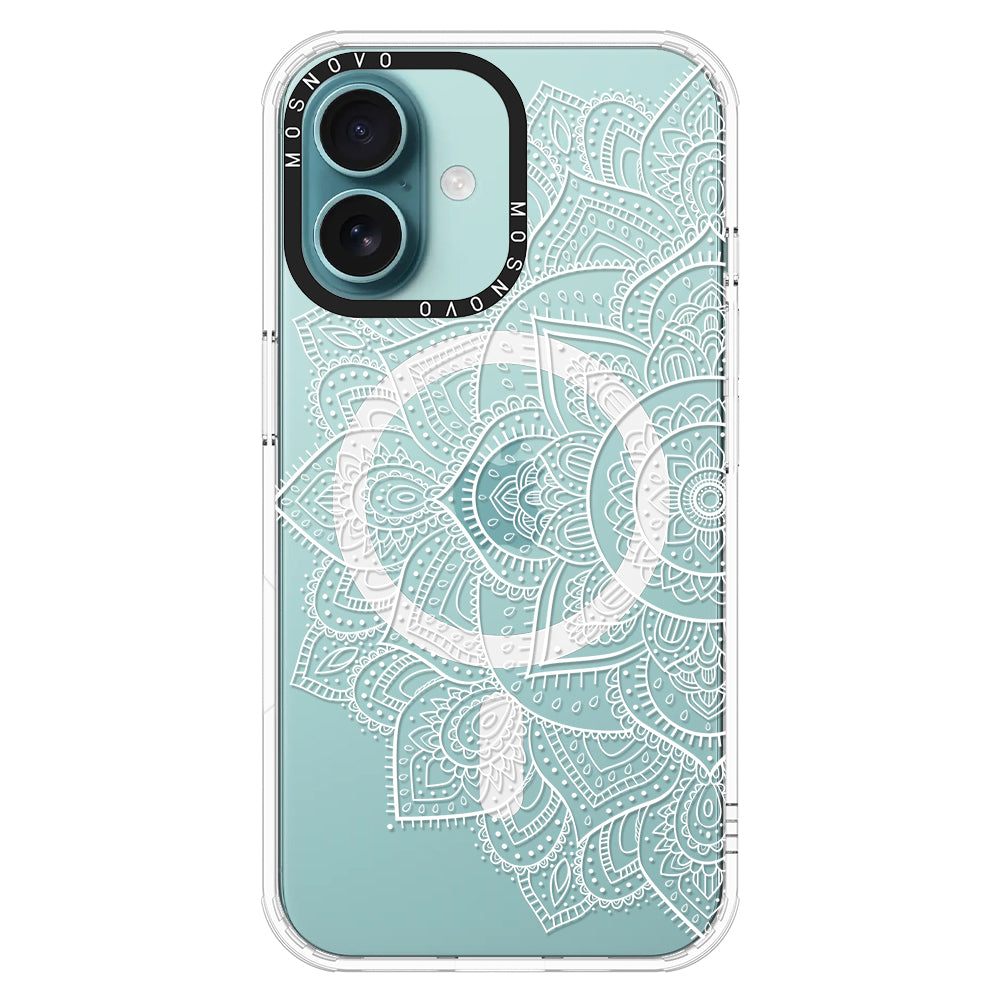 Half Mandala Phone Case - iPhone 16 Plus Case - MOSNOVO