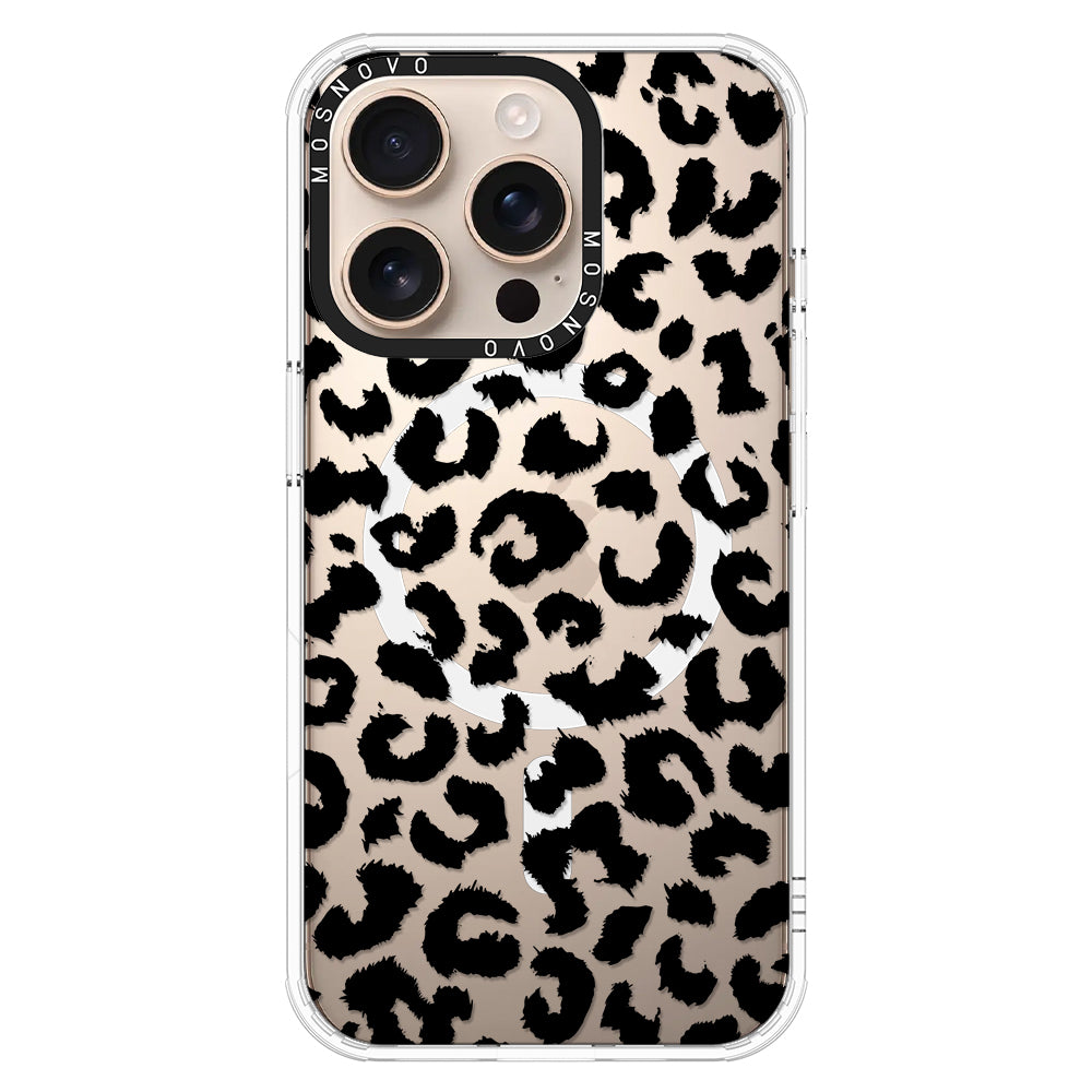 Black Leopard Phone Case - iPhone 16 Pro Case - MOSNOVO