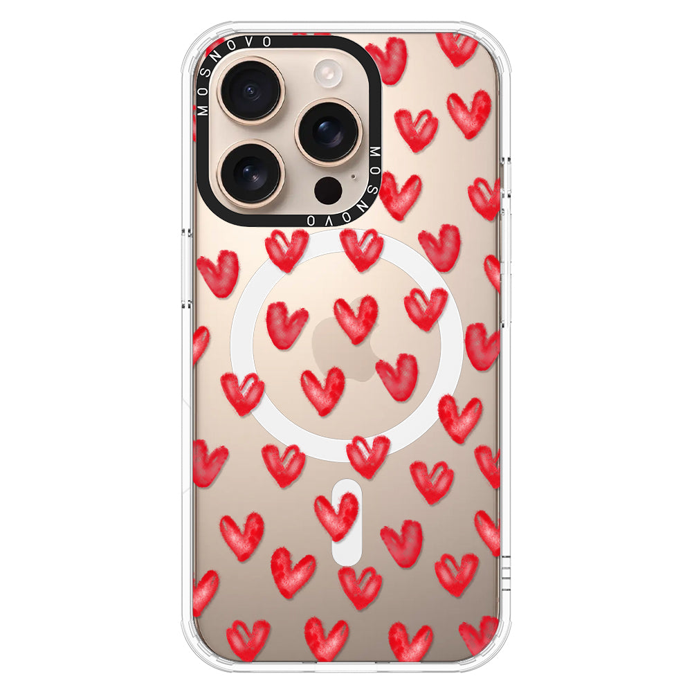 Cute Little Hearts Phone Case - iPhone 16 Pro Case - MOSNOVO