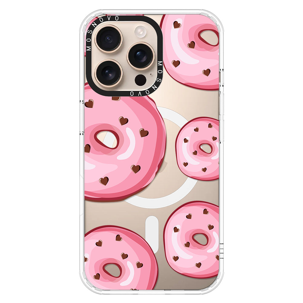 Pink Donuts Phone Case - iPhone 16 Pro Max Case - MOSNOVO