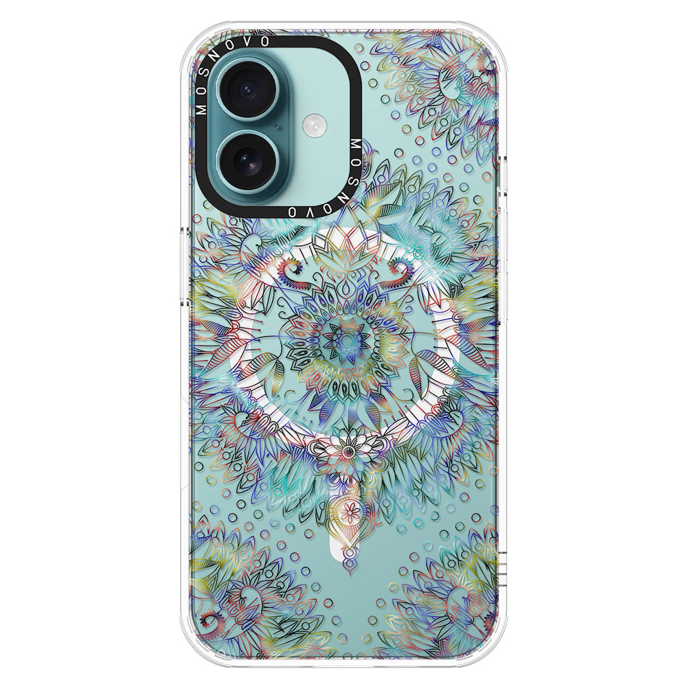 Rainbow Mandala Phone Case - iPhone 16 Case - MOSNOVO