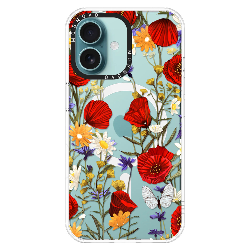 Poppy Floral Phone Case - iPhone 16 Case - MOSNOVO