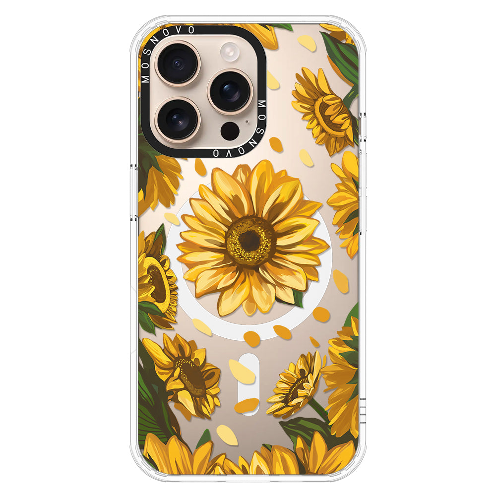 Sunflower Garden Phone Case - iPhone 16 Pro Max Case - MOSNOVO