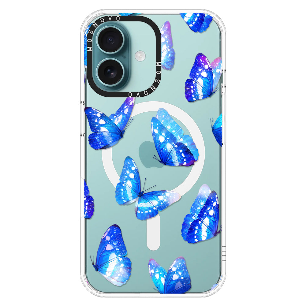 Stunning Blue Butterflies Phone Case - iPhone 16 Case - MOSNOVO