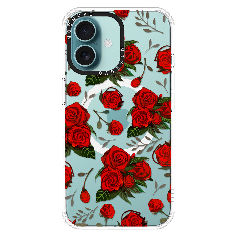 Simply Red Roses Phone Case - iPhone 16 Plus Case - MOSNOVO