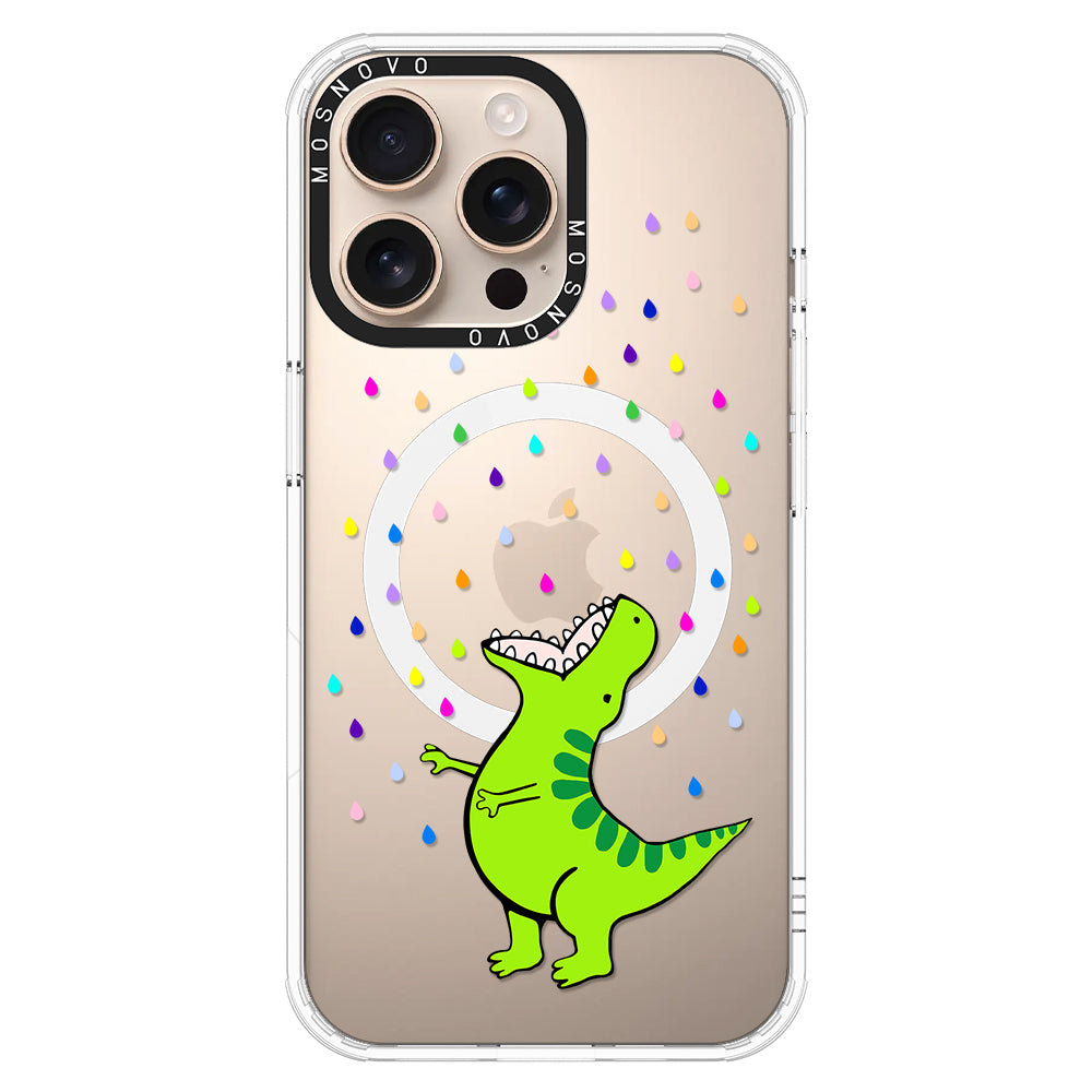 Rainbow Dinosaur Phone Case - iPhone 16 Pro Max Case - MOSNOVO