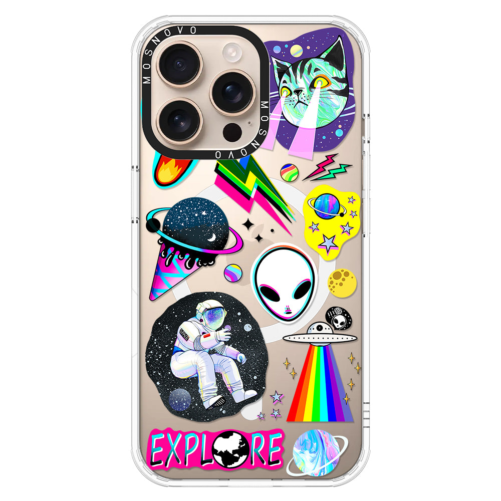 Sci-Fi Stickers Phone Case - iPhone 16 Pro Max Case - MOSNOVO