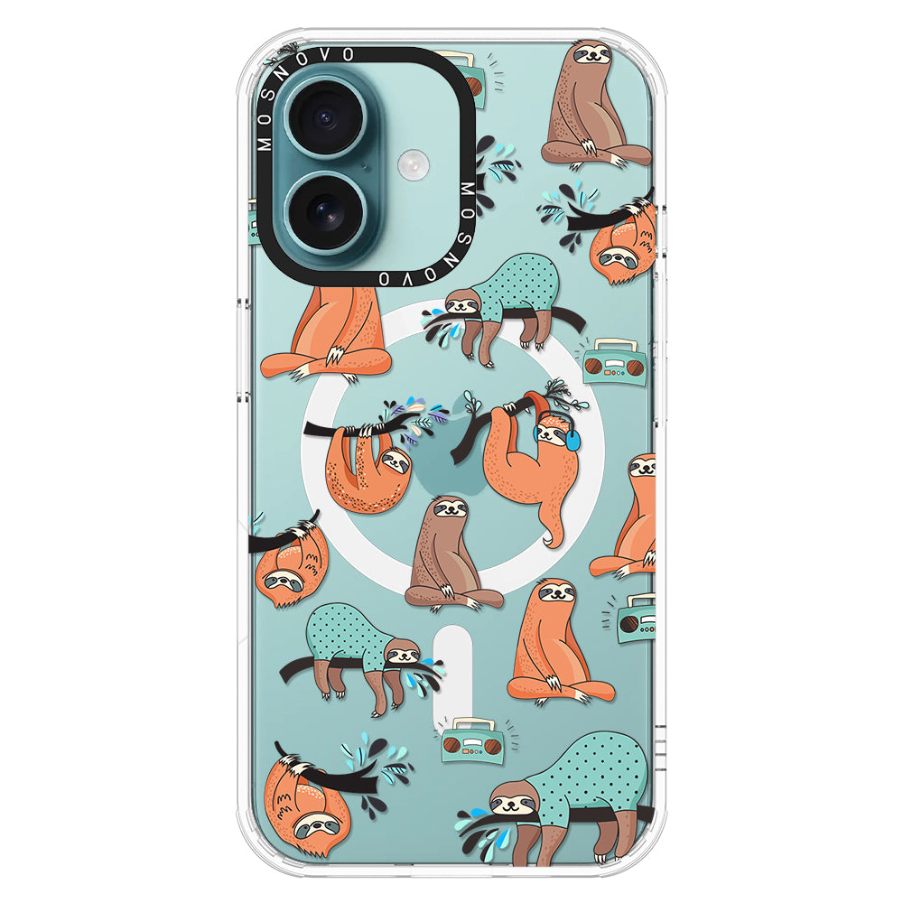 Musical Sloth Phone Case - iPhone 16 Case - MOSNOVO