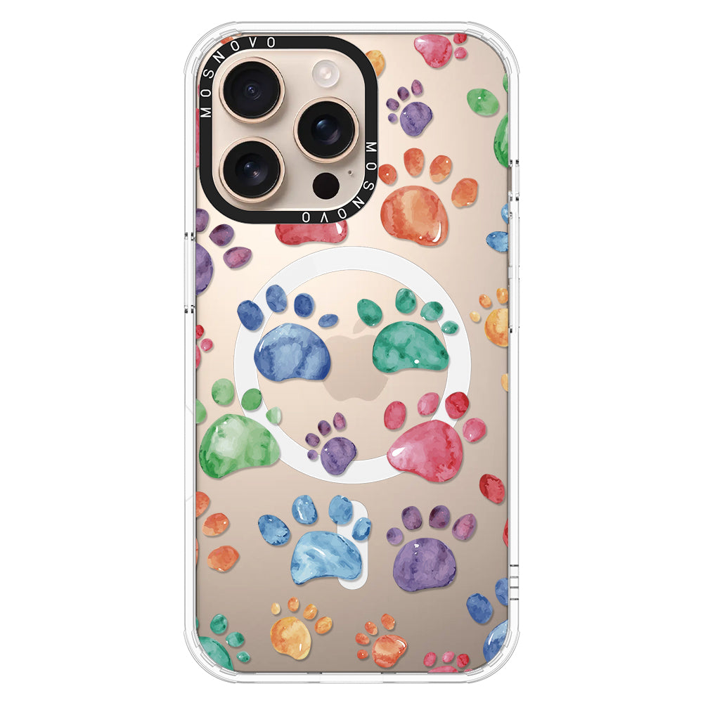 Colorful Paw Phone Case - iPhone 16 Pro Max Case - MOSNOVO