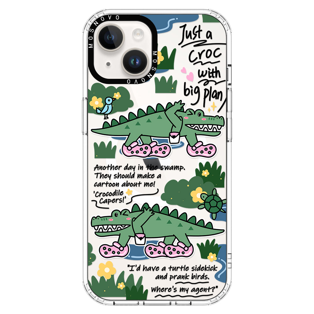 Croc with Big Plan Phone Case - iPhone 14 Plus Case