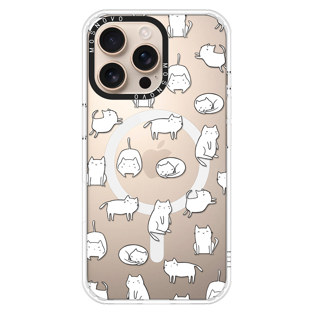 Cute Cats Phone Case - iPhone 16 Pro Max Case - MOSNOVO