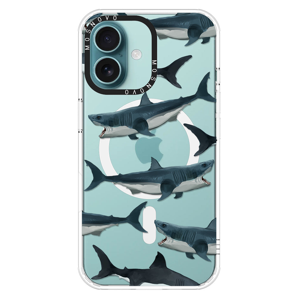 White Shark Phone Case - iPhone 16 Case - MOSNOVO