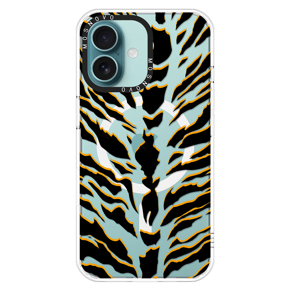 Tiger Print Phone Case - iPhone 16 Plus Case - MOSNOVO